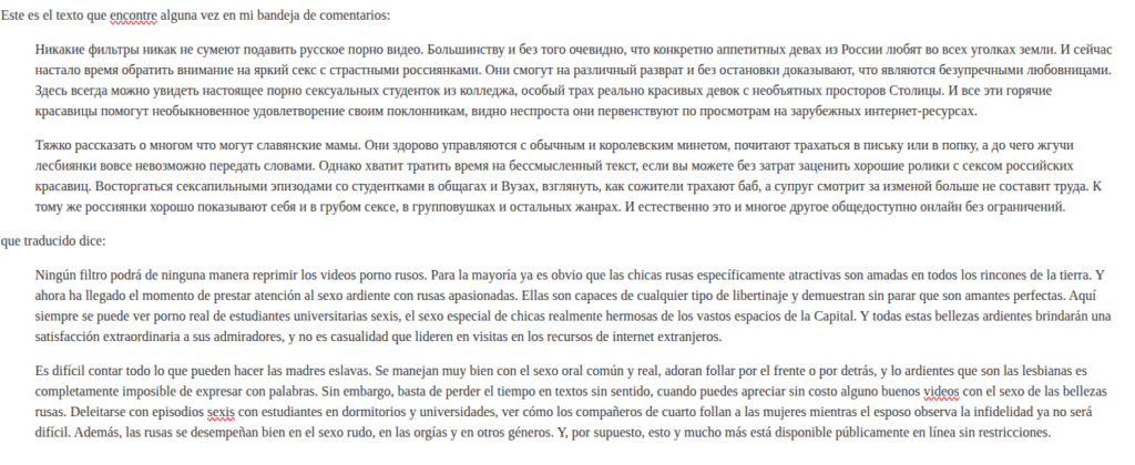 spam ruso