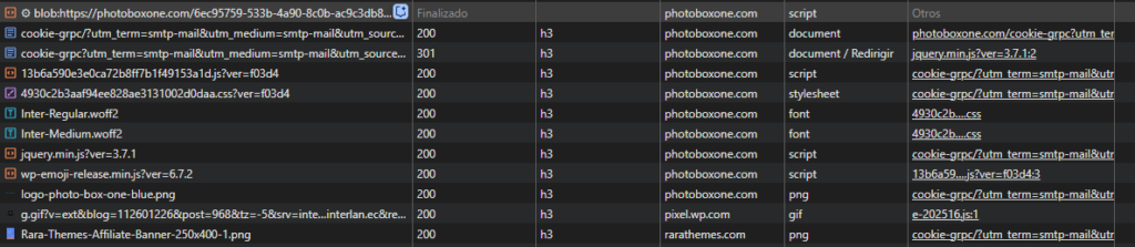 comportamiento sospechoso que conduce a los links de photoboxone y rarathemes
