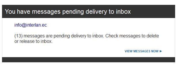 Mensaje de phishing emulando al correo por defecto de configuración de RoundCube (variacion similar a zimbra)