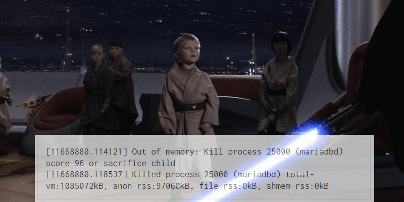 Anécdota: ¡Out of Memory! ¡Sacrifiquen a los niños!