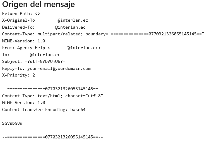 Fuente del correo enviado mediante smtp smuggling