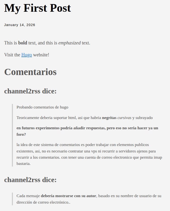 Resultado de mail-comment y hugo