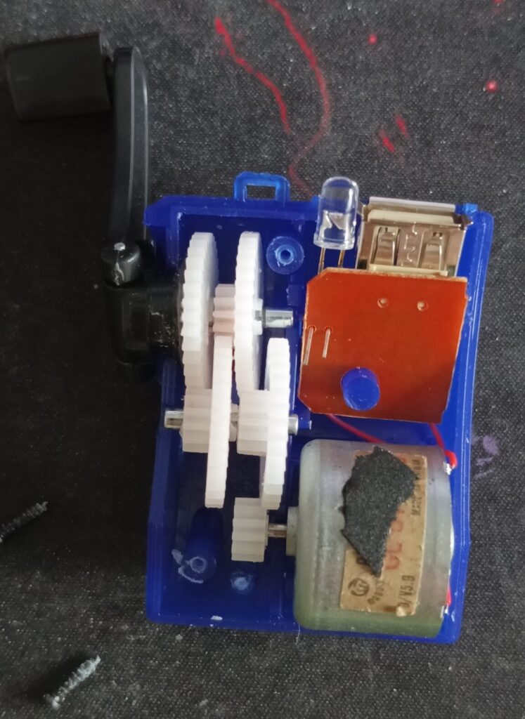 Generador electrico para celulares a palanca